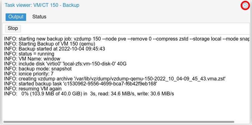 Backup Virtual Machine Trong Proxmox