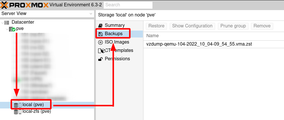 Backup Virtual Machine Trong Proxmox