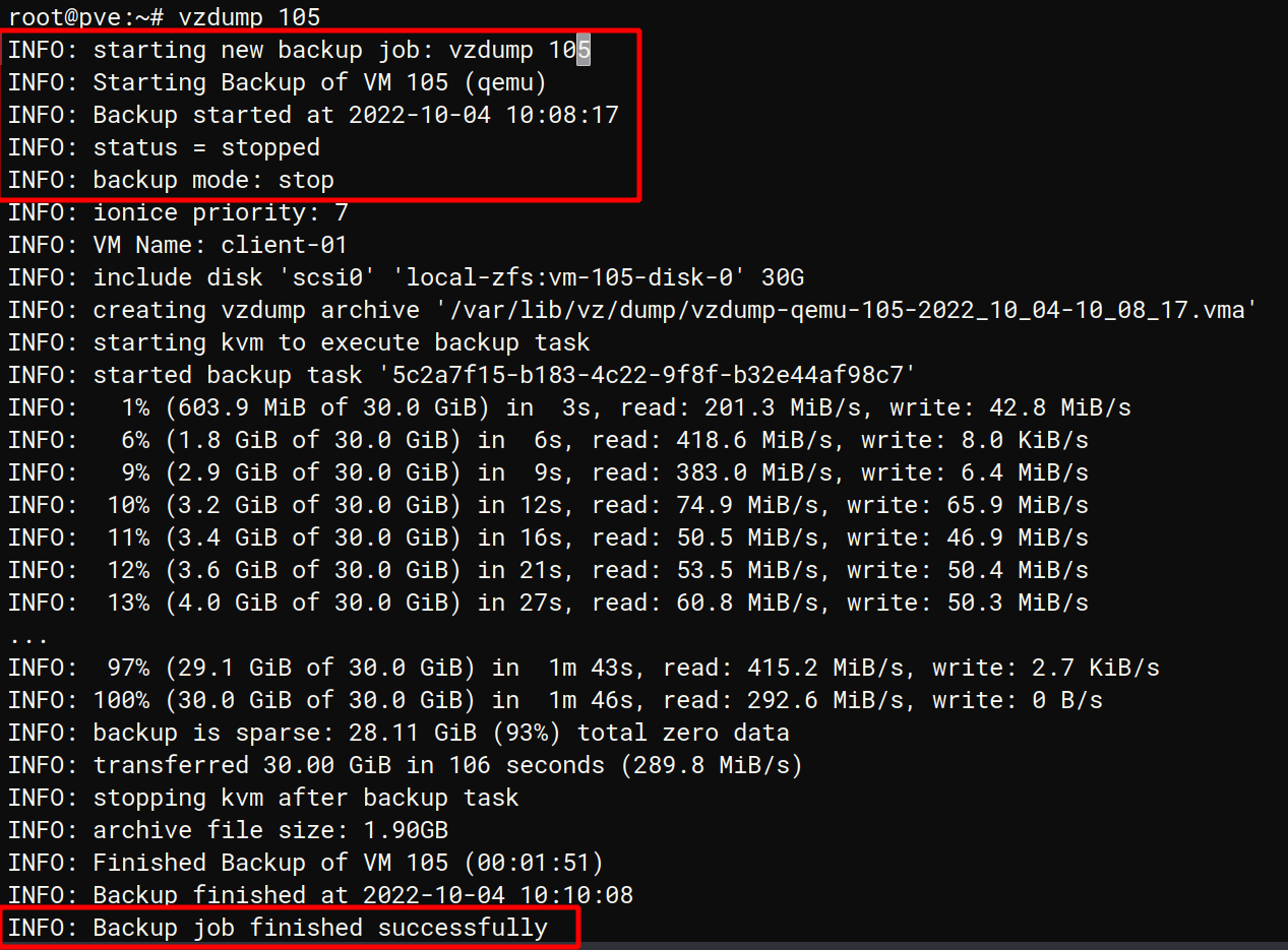 Backup Virtual Machine Trong Proxmox