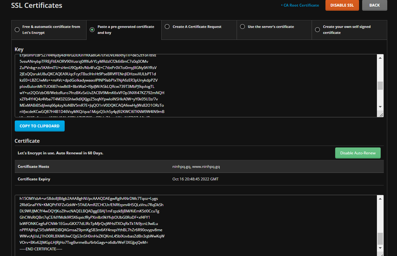 Free SSL Trên DirectAdmin