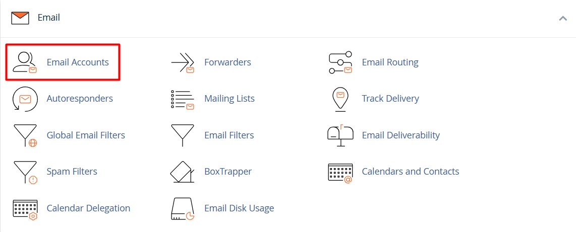 Email Accounts Email Accounts