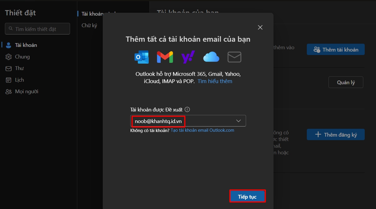 Nhập tài khoản Nhập tài khoản