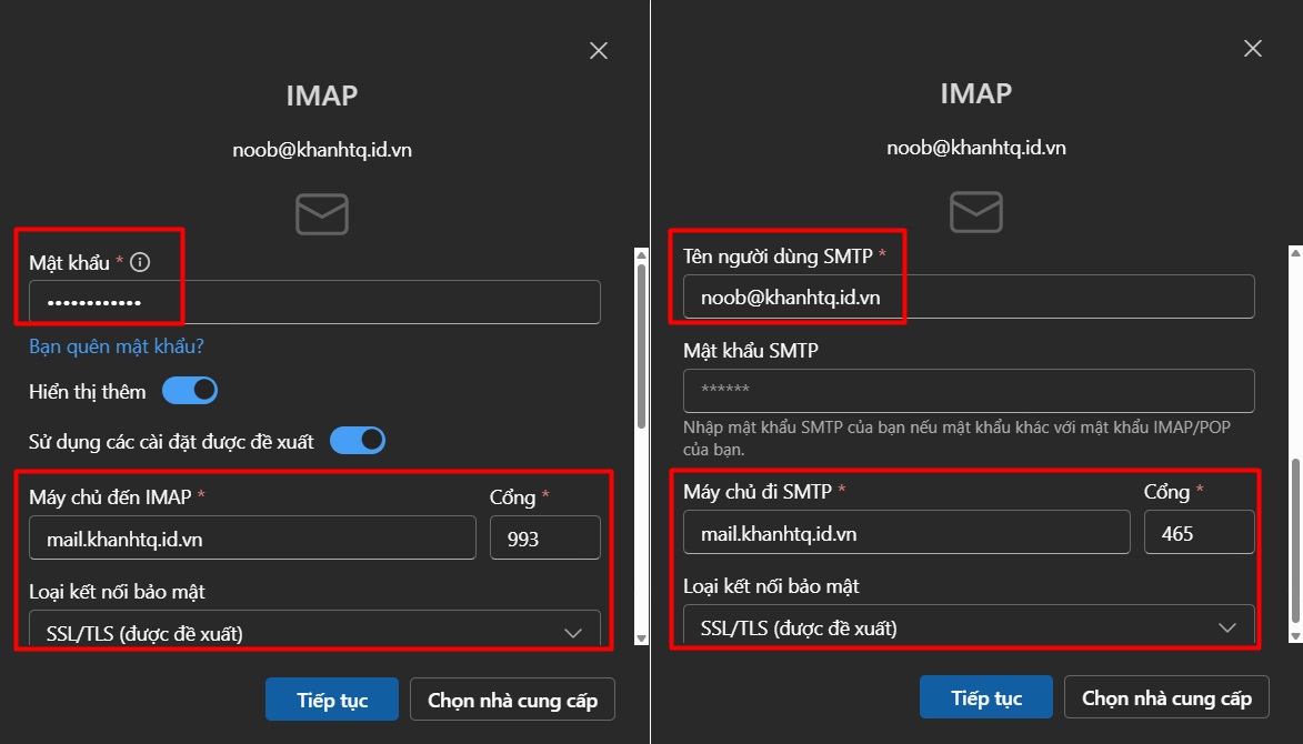 Điền thông tin Điền thông tin