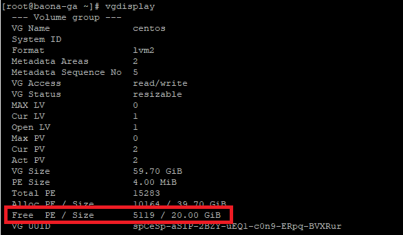 hướng dẫn mở rộng LVM