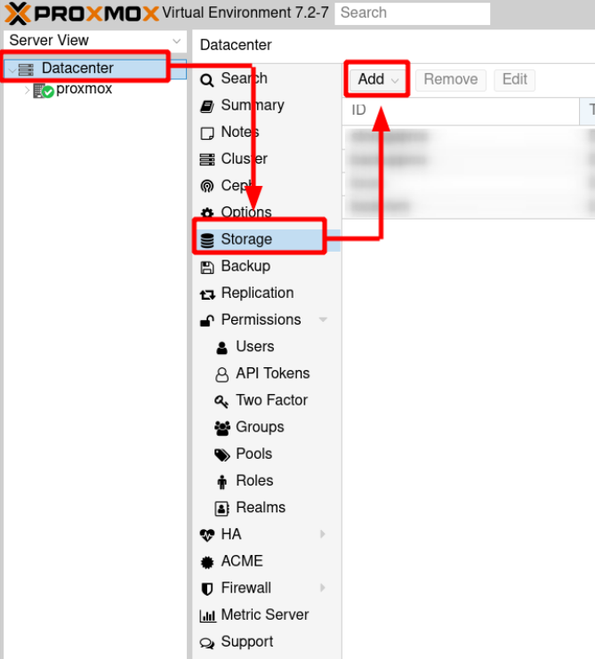 Add Storage Trong Proxmox