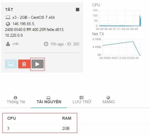 Hướng dẫn sử dụng dịch vụ Cloud server VinaHost