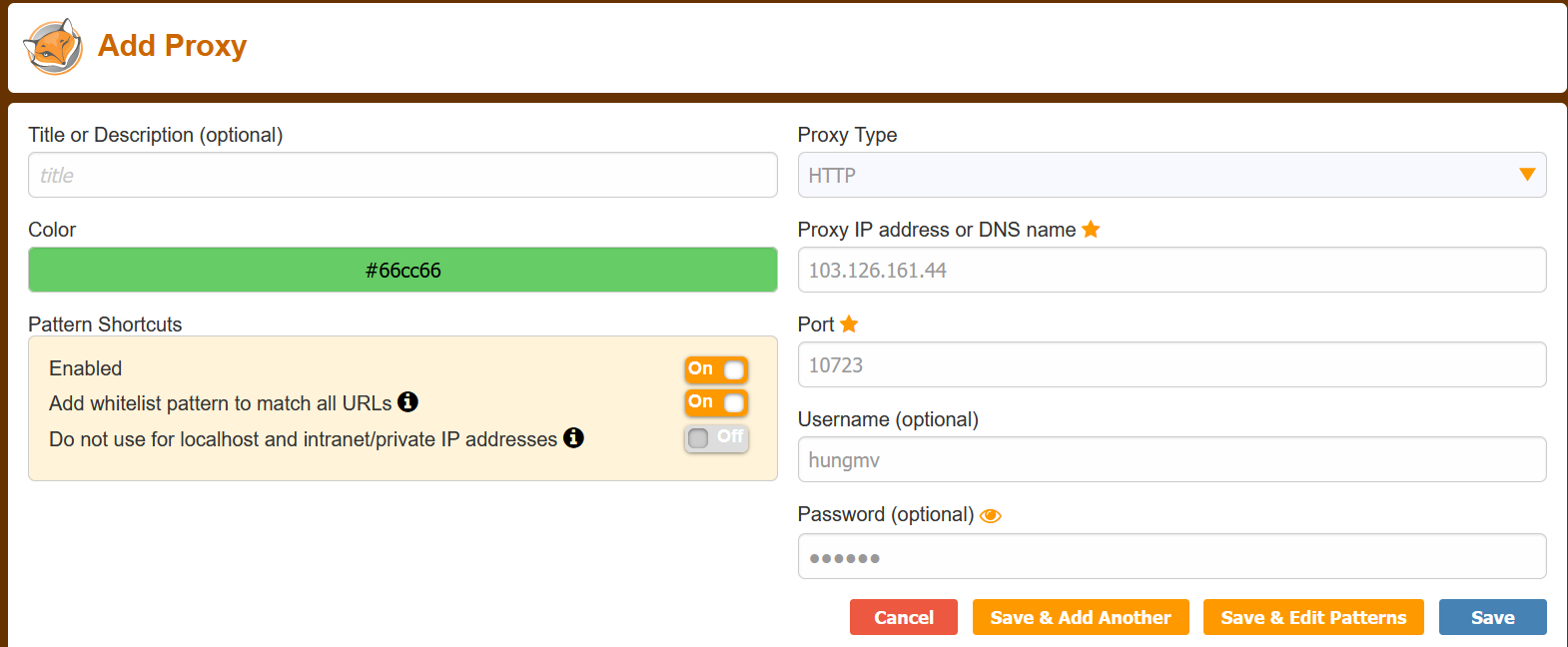Hướng Dẫn Sử Dụng Proxy Web-interface