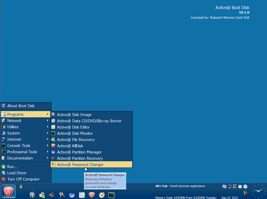 Reset Password Windows