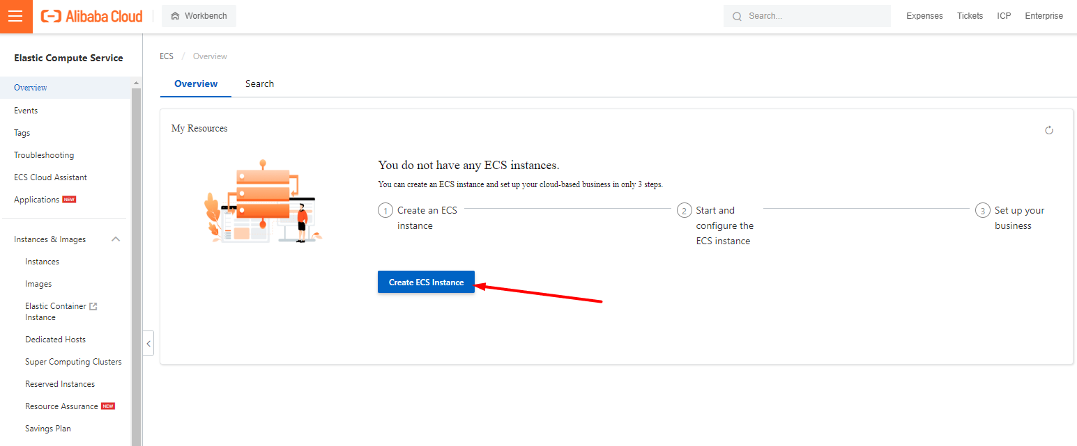 Tạo Dịch Vụ ECS Trên Alibaba Cloud
