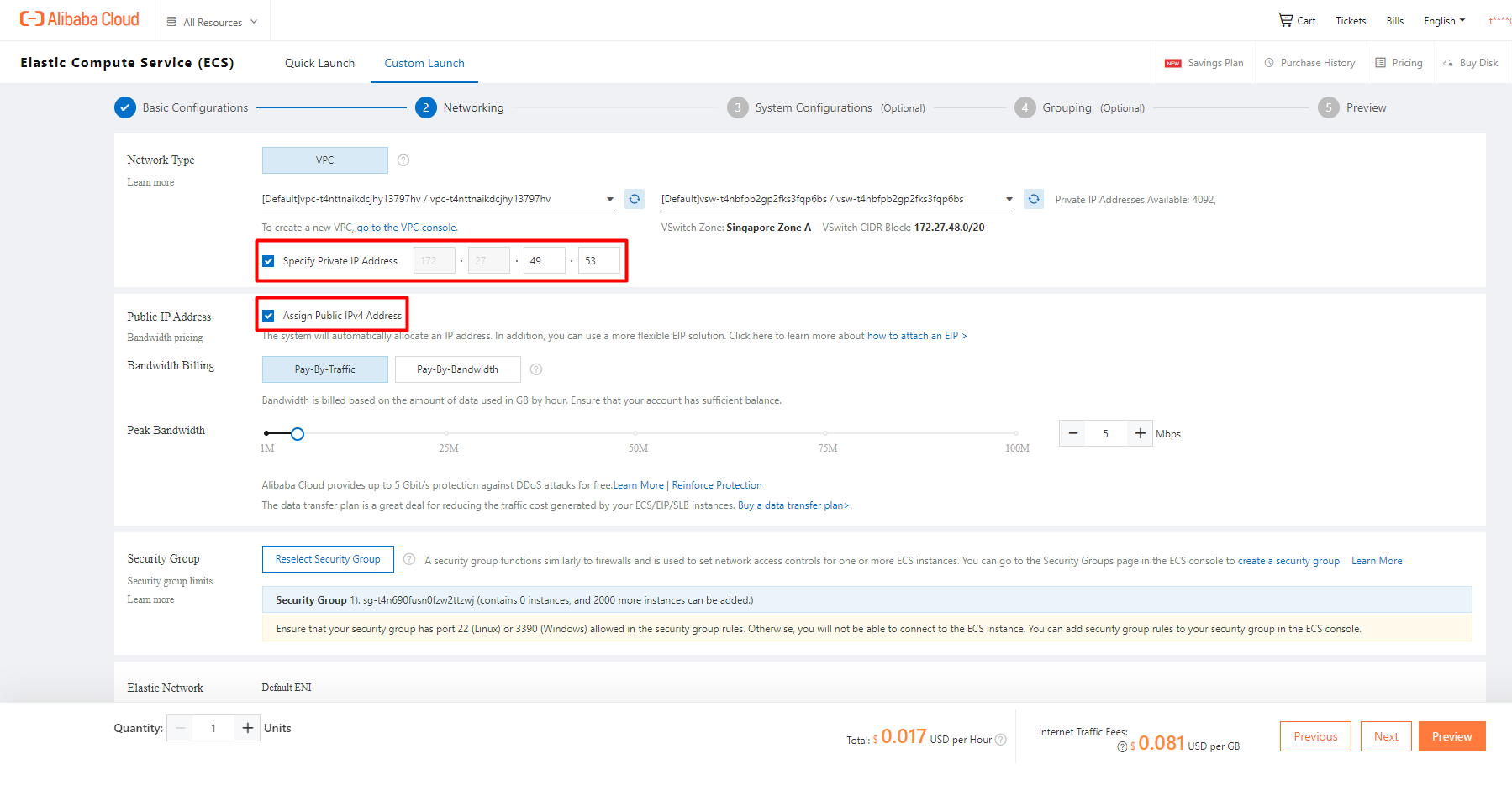 Tạo Dịch Vụ ECS Trên Alibaba Cloud