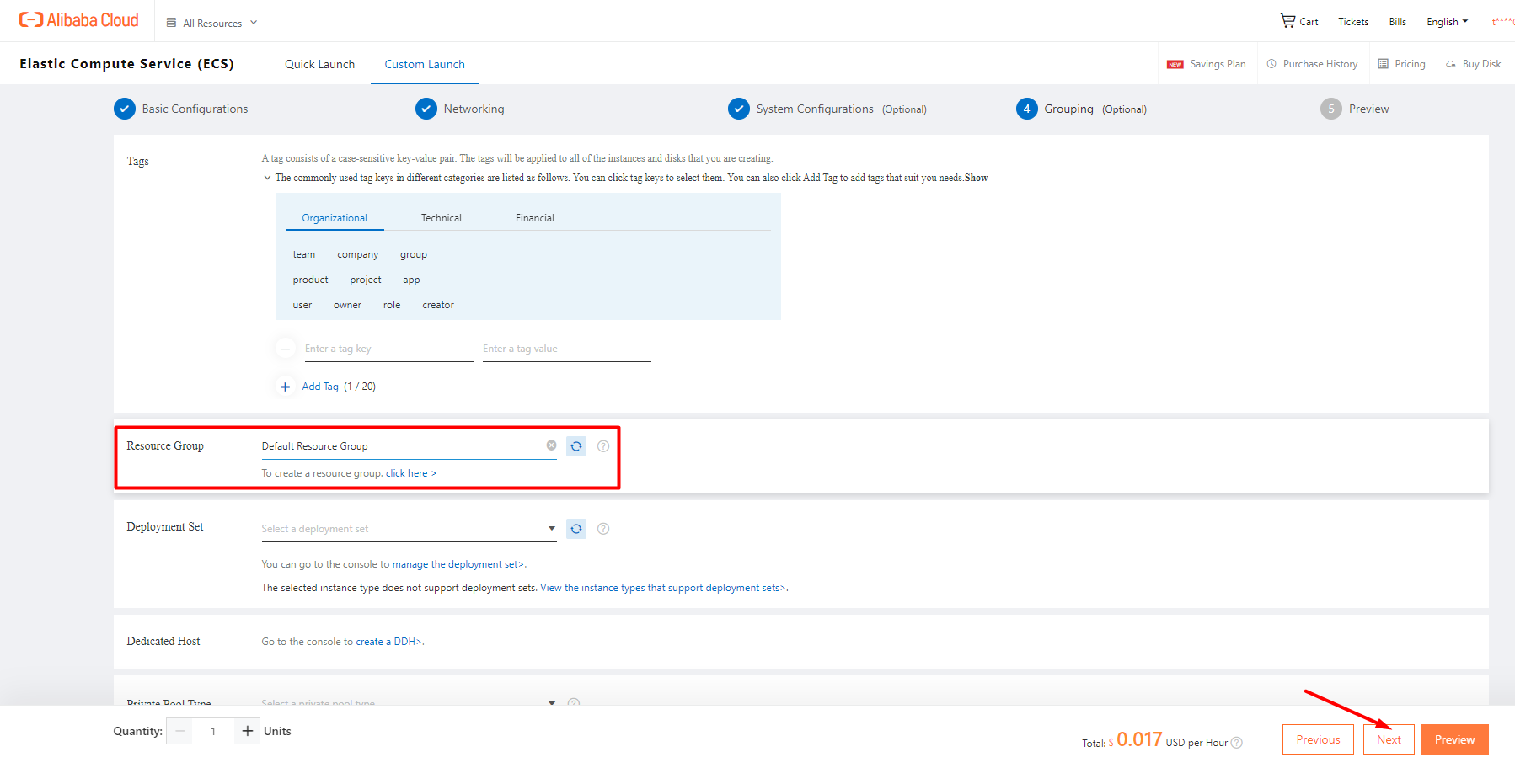 Tạo Dịch Vụ ECS Trên Alibaba Cloud