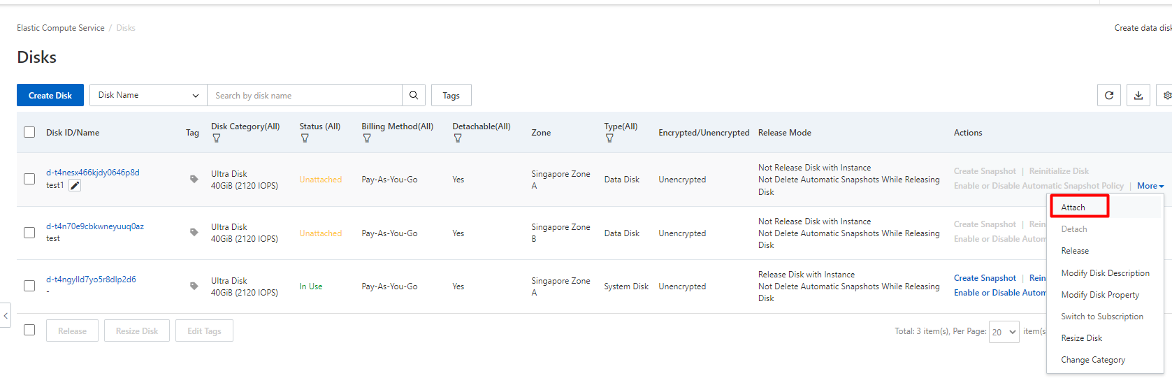 Hướng Dẫn Tạo Disk Cloud Và Gán Vào ECS Trên Alibaba Cloud