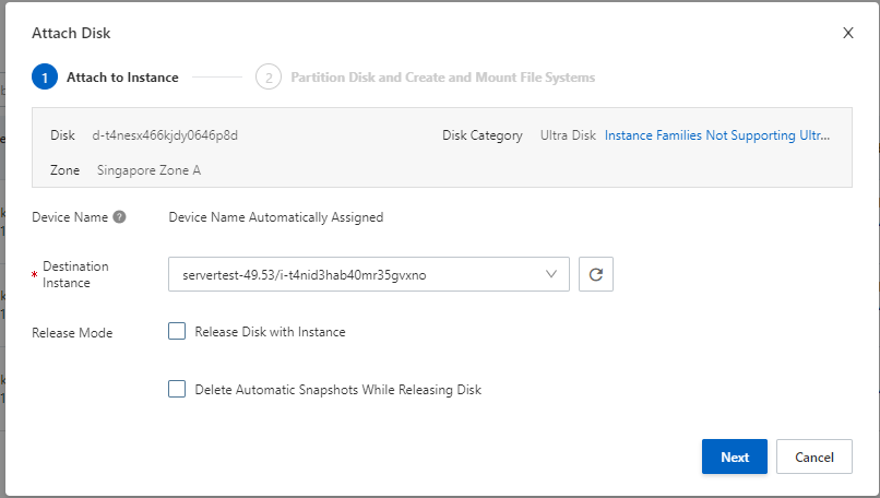 Hướng Dẫn Tạo Disk Cloud Và Gán Vào ECS Trên Alibaba Cloud