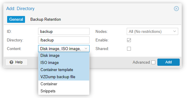 Thêm Ổ Cứng Mới Trên Proxmox Để Backup