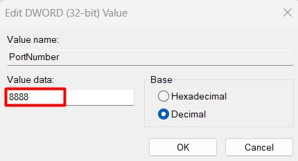 Sửa giá trị khoá registry